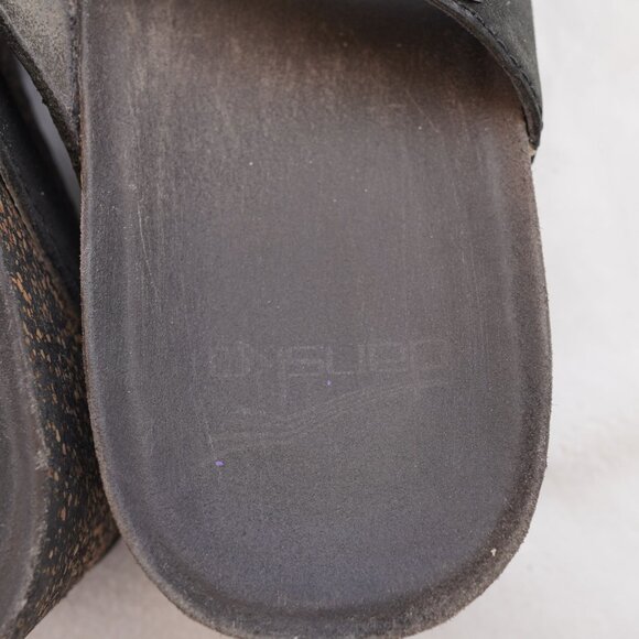 Dansko Suzie Womens Black Wedge Sandals With Buckle Strap Sz 41 7.5 8 - Picture 5 of 9